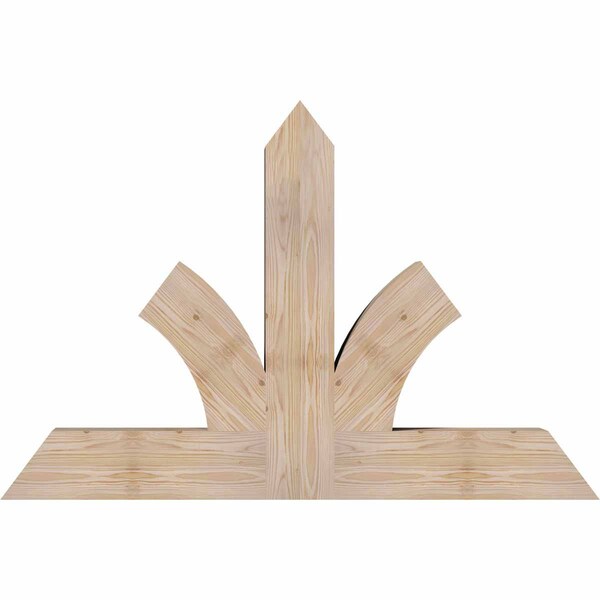 Ekena Millwork Richland Smooth Timber Gable Bracket, Douglas Fir, 48"W x 32"H x 5 1/2"D x 5 1/2"F, 16/12 Pitch GBW048X32X0606RIC00SDF - main